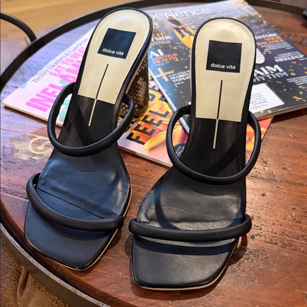 Dolce Vita Black Heeled Sandals